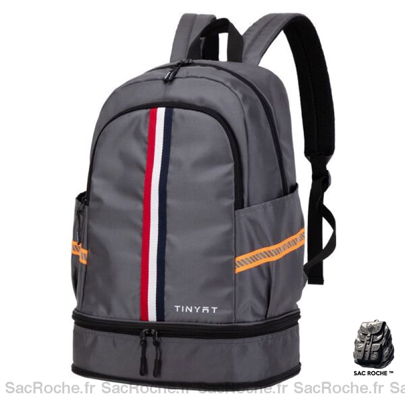 Sac à dos pliable avec emplacement spécial pour chaussures avec poches latérales et drapeau francais