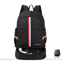 Sac à dos pliable avec compartiment chaussures - modèle Noir - Sac Roche ™