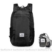 Sac à dos pliable compact - modèle Noir - Sac Roche ™