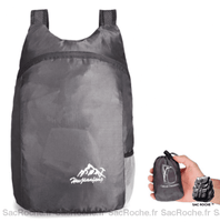 Sac à dos pliable étanche - modèle Gris - Sac Roche ™
