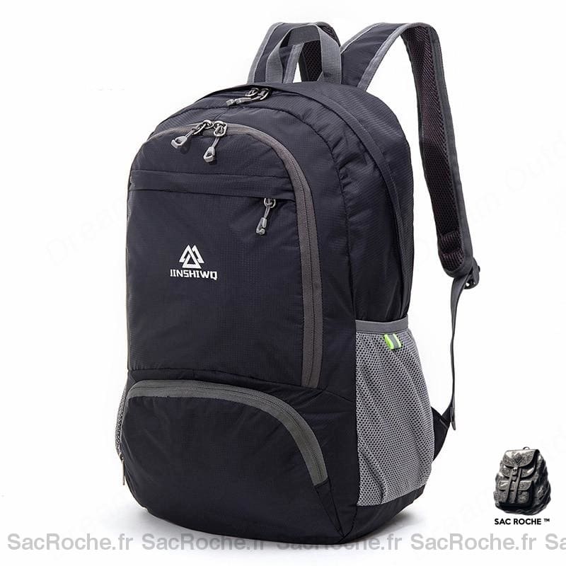 Sac à dos pliable en nylon : étanche et léger - Noir - Sac à dos Sac à dos de randonnée