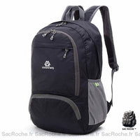 Sac à dos pliable nylon waterproof - modèle Noir - Sac Roche ™