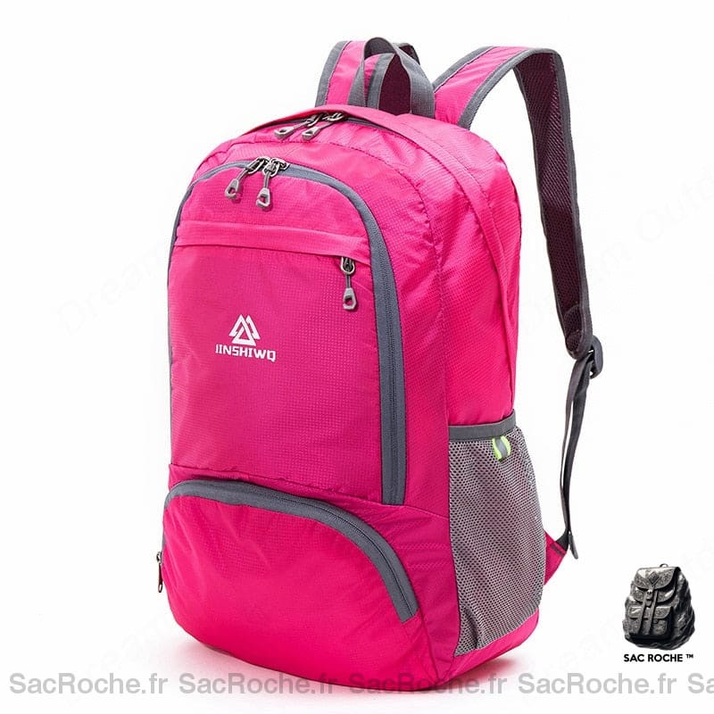 Sac à dos pliable en nylon : étanche et léger - Rose - Sac à dos Sac à dos de randonnée