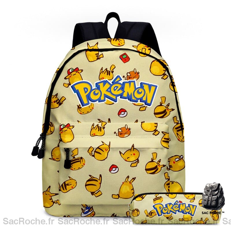 Sac à dos Pokémon Go pour enfants - Beige - Sac à dos Sac à dos scolaire