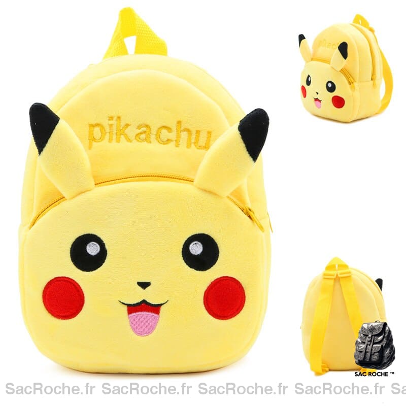 Sac à dos peluche Pokémon pour enfants - Jaune - Sac à dos scolaire Pikachu