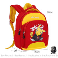 Sac à dos Pokémon Pikachu imprimé - modèle Rouge - Sac Roche ™