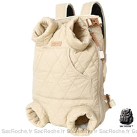 Sac à dos polaire pour chien - modèle Beige - Sac Roche ™