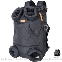 Sac à dos polaire pour chien - modèle Noir - Sac Roche ™