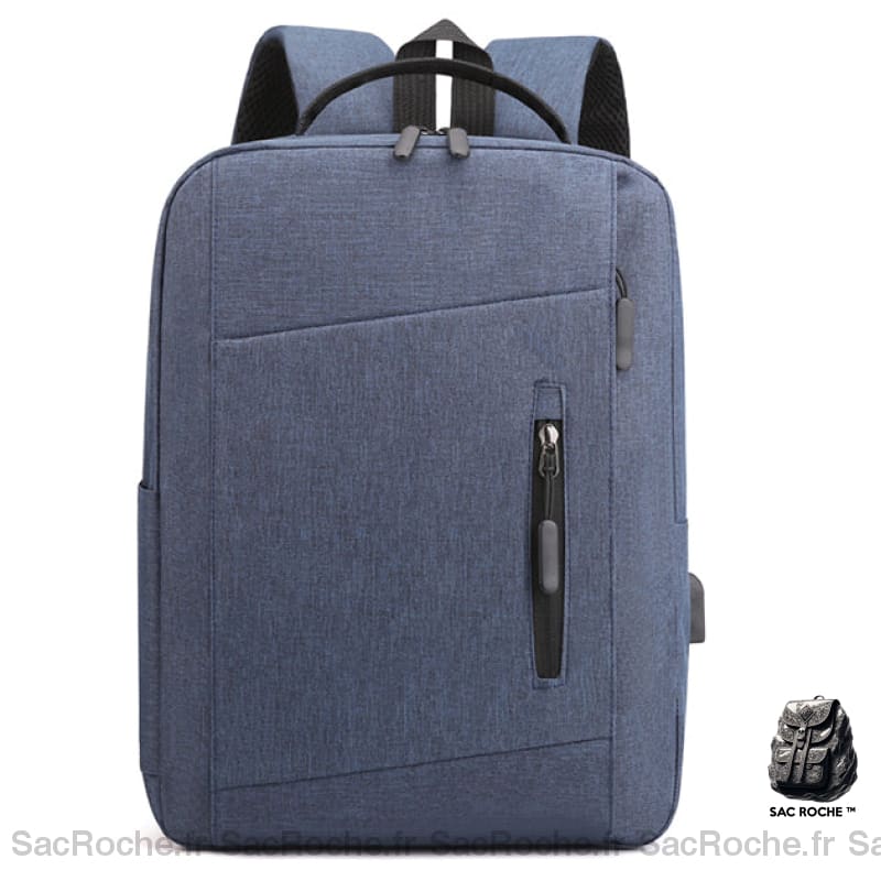 Sac À Dos Portable Couleur Unie Bleu Sac A Ordinateur