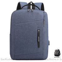 Sac à dos portable couleur unie - modèle Bleu - Sac Roche ™