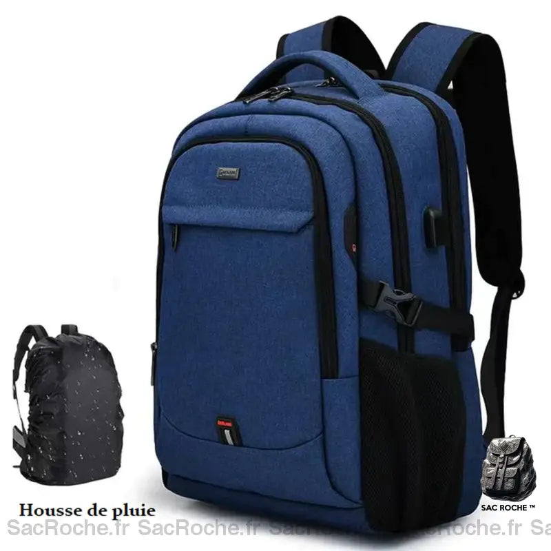 Sac À Dos Portable Télétravail Bleu / 15 Pouces Sac Homme