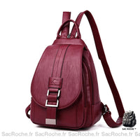 Sac à dos prune femme simili cuir - Sac Roche ™