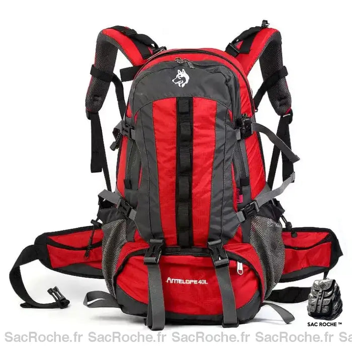 Sac À Dos Randonnée 40L Rouge Sac