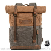 Sac à dos randonnée cuir vintage - modèle Marron - Sac Roche ™