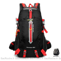 Sac à dos randonnée femme 40L - Rose - modèle Noir/Rouge - Sac Roche ™