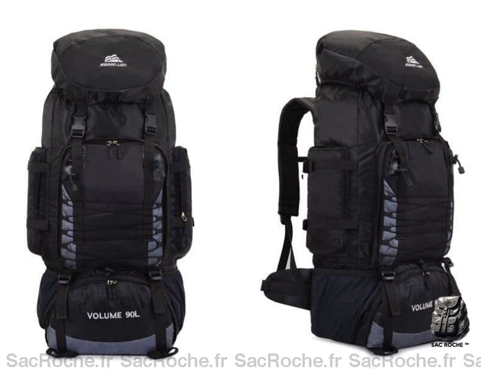 Grand sac à dos randonnée - Noir - Sac à dos de randonnée Randonnée