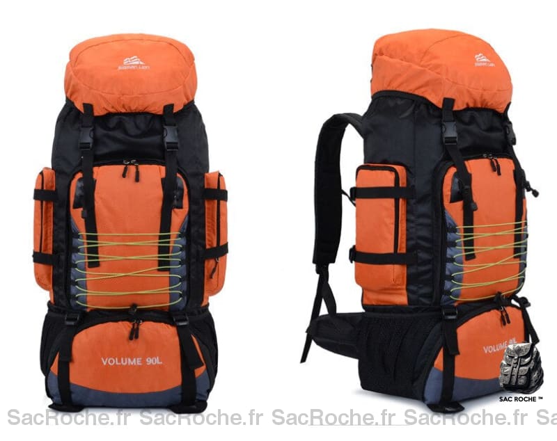 Grand sac à dos randonnée - Orange - Sac à dos de randonnée Sac à dos