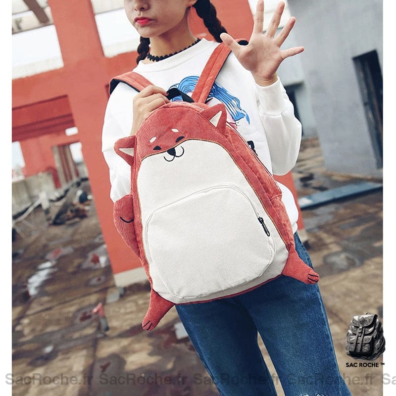 Sac À Dos Renard En Côtelé Enfant