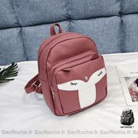 Sac à dos en similicuir renard - Marron - Sac à main Sac à dos