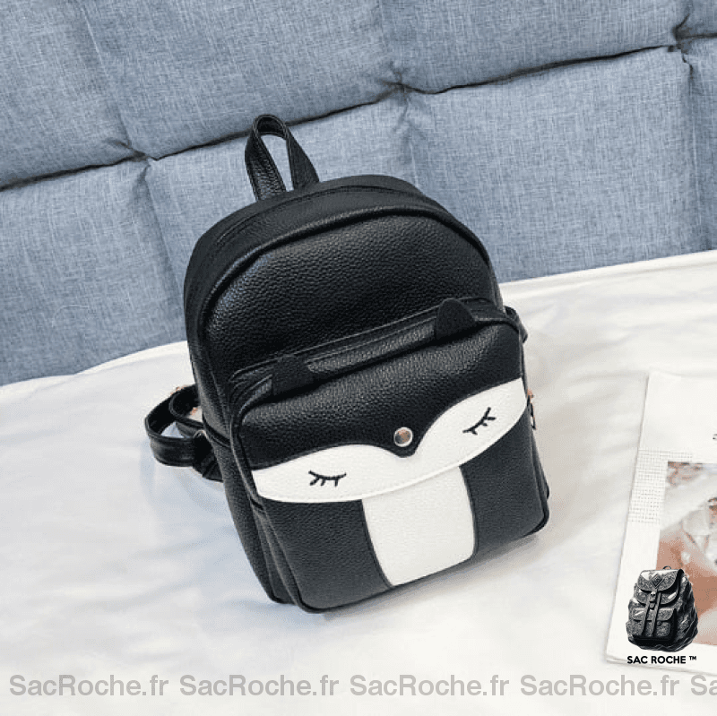 Sac à dos en similicuir renard - Noir - Sac à main Sac à dos