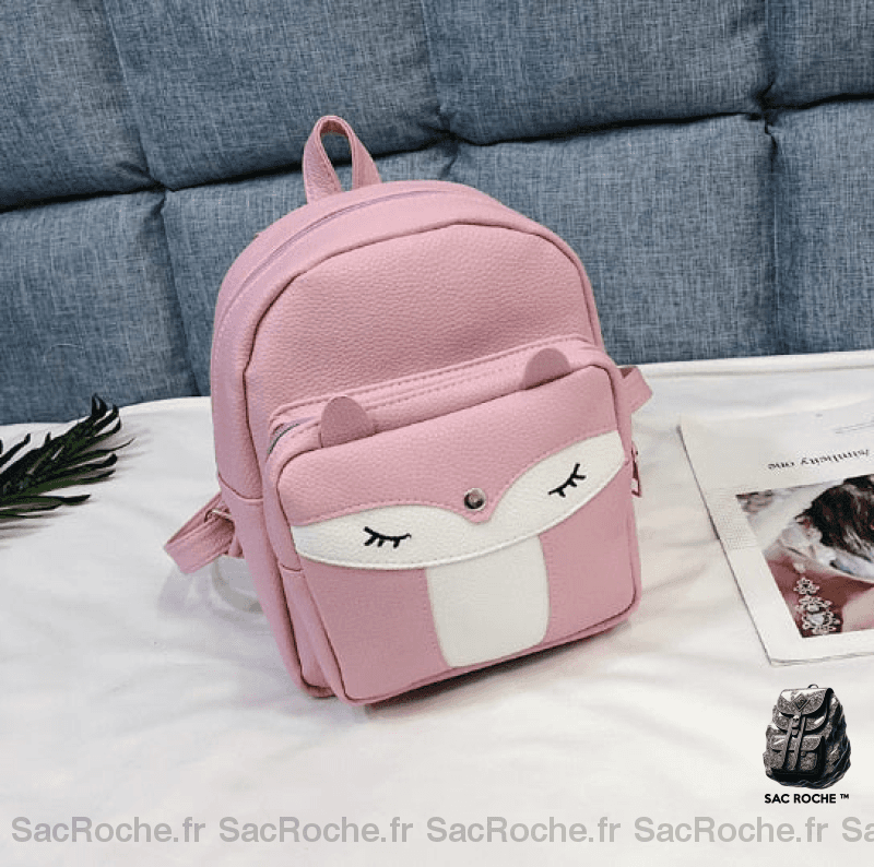 Sac à dos en similicuir renard - Rose - Sac à main Sac à dos