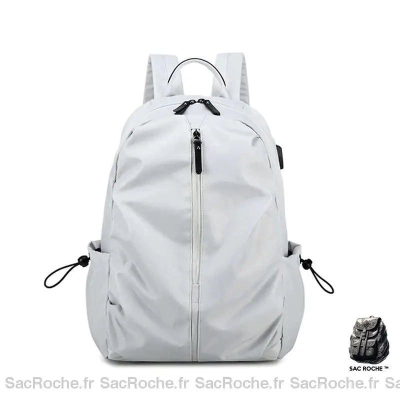 Sac À Dos Renforcé Pour Collège Blanc Sac Homme