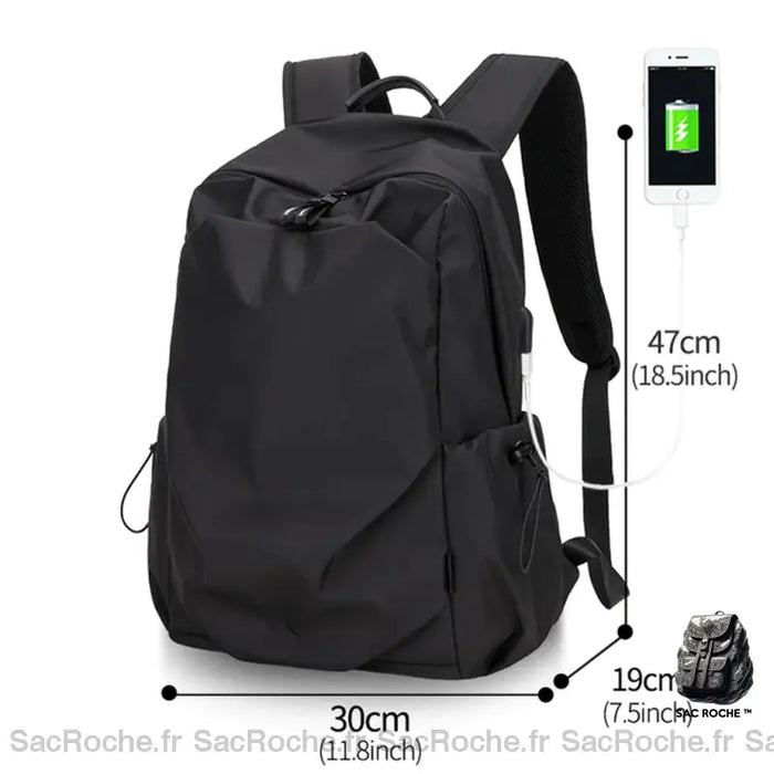 Sac À Dos Rentrée Scolaire Noir Ado