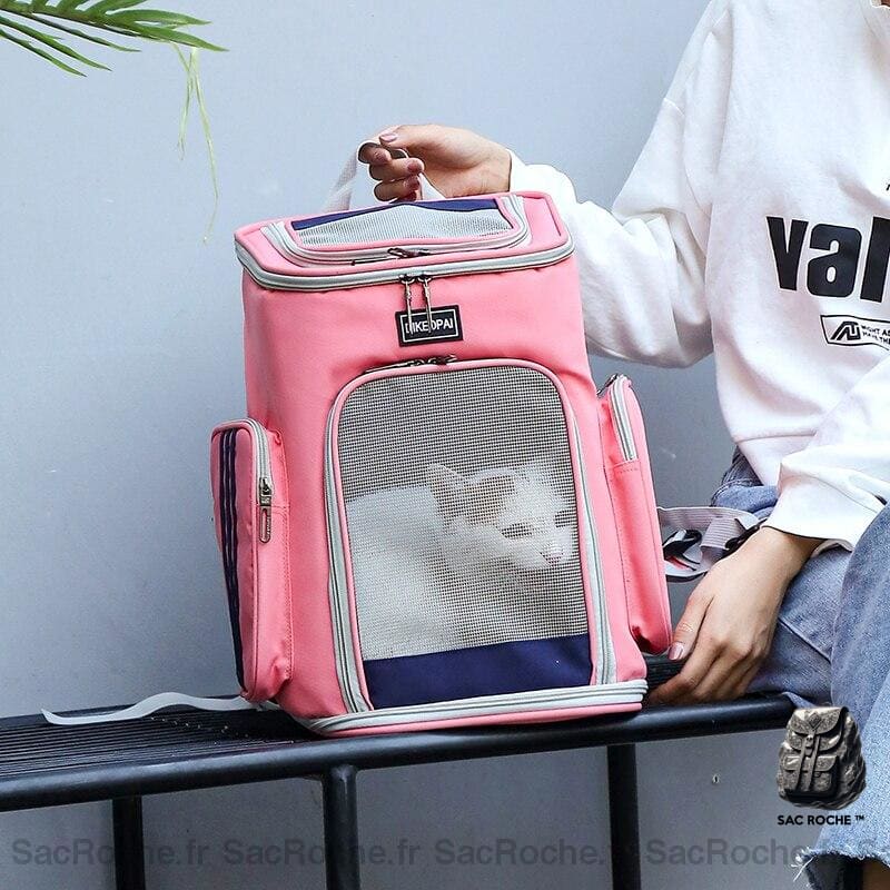 Sac À Dos Respirant Double Poche Pour Animaux