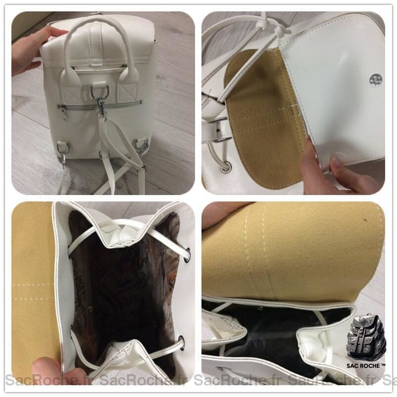 Sac À Dos Rétro Femme Cuir Pu