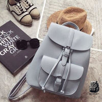 Sac à dos rétro femme cuir PU - modèle Bleu - Sac Roche ™