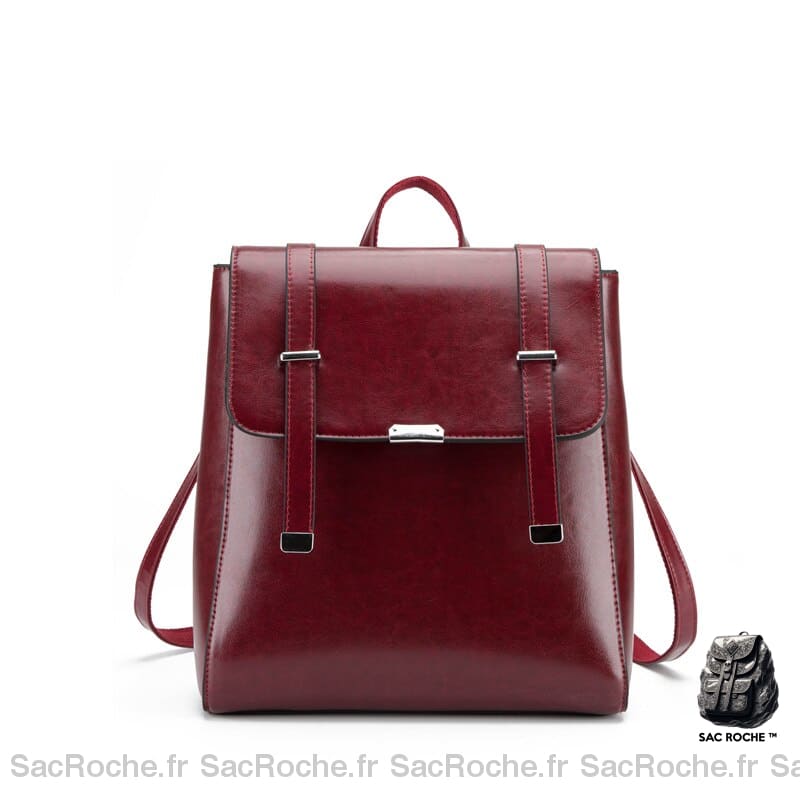 Sac À Dos Retro Rouge Petit Femme