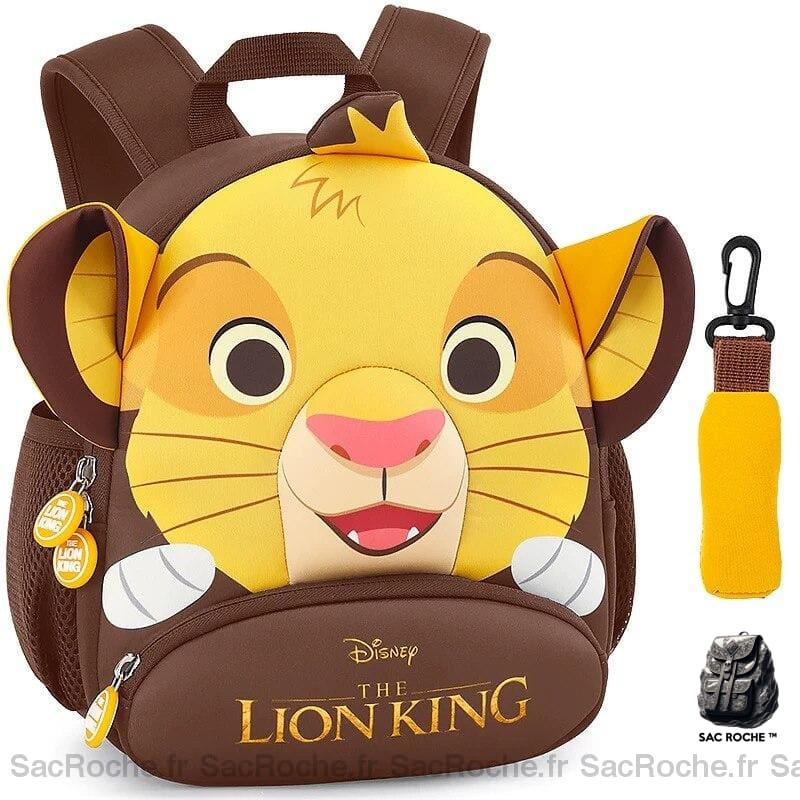 Sac à dos roi lion pour enfant - Marron - Puissance Sac à dos scolaire