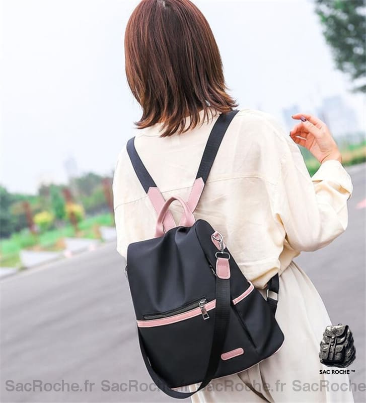 Sac À Dos Rose Noir Étanche Femme