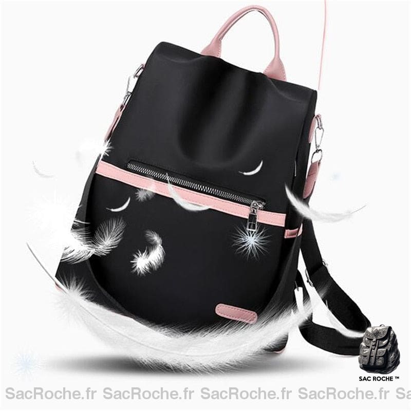 Sac À Dos Rose Noir Étanche Femme