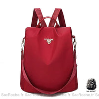 Sac à dos rouge femme urbain - Sac Roche ™