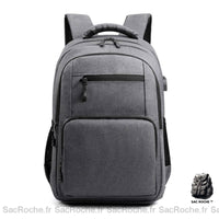 Sac à dos scolaire 2 compartiments - Bleu/Noir/Gris - modèle Gris - Sac Roche ™