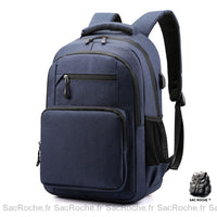 Sac À Dos Scolaire 2 Compartiments - Bleu/Noir/Gris Sacs