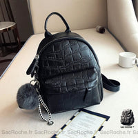 Sac à dos simili cuir petit - modèle Noir / M - Sac Roche ™