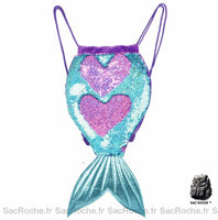 Sac à dos sirène paillettes - modèle Bleu / L - Sac Roche ™