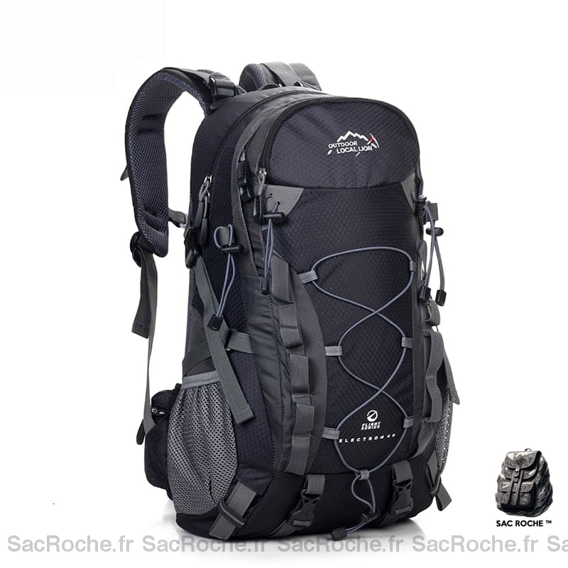 Sac à dos grande capacité - Noir - Sac à dos de randonnée Lion local