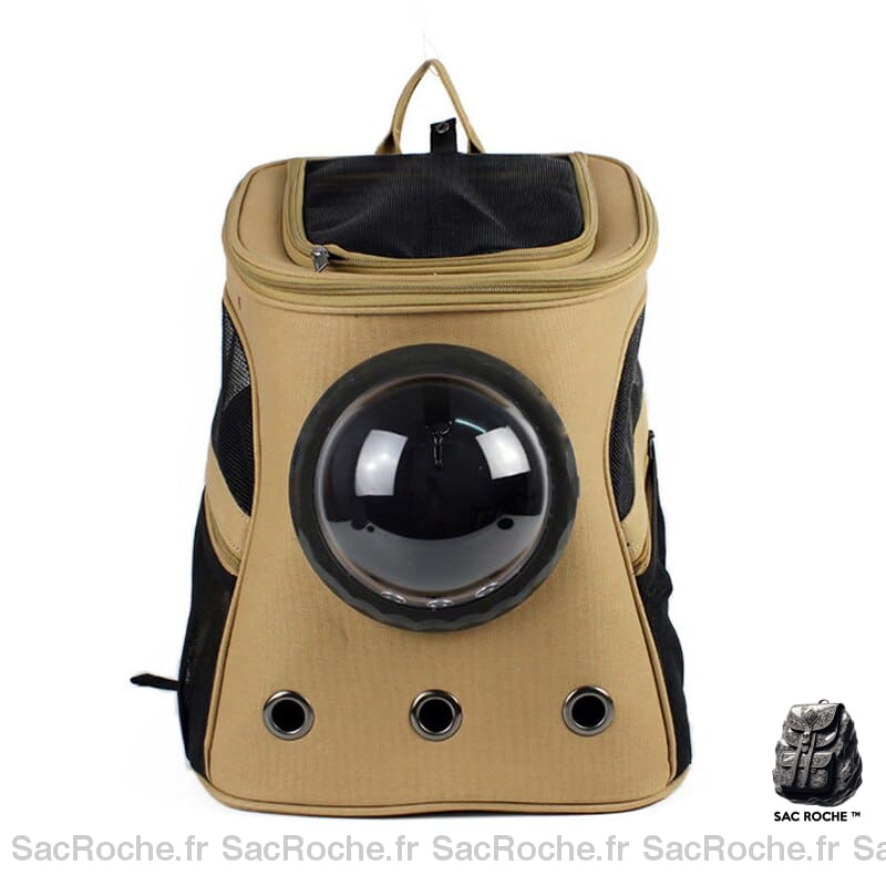 Grand sac à dos avec capsule spatiale pour animaux - Or - Chat Chien