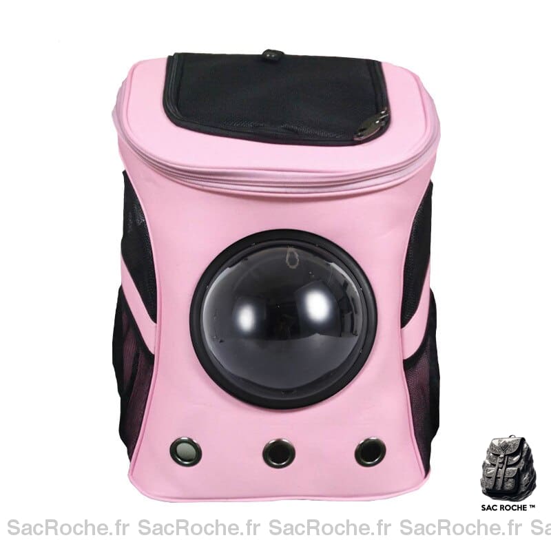 Grand sac à dos avec capsule spatiale pour animaux - Rose - Chat Chien