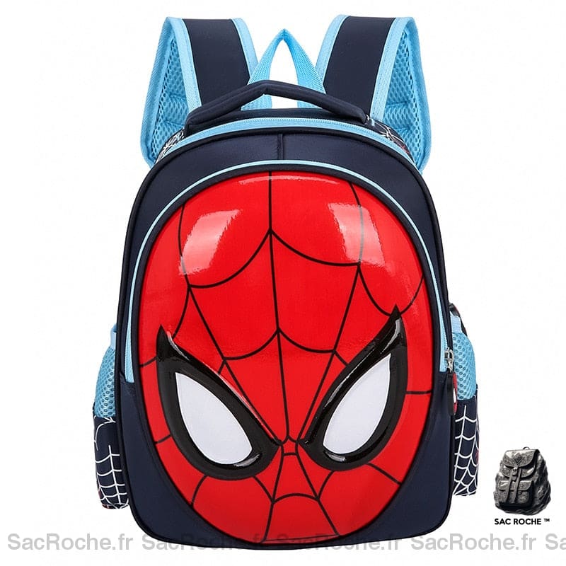 Sac à dos masque de Spiderman 3D - Bleu foncé - Sac à dos scolaire Sac à dos