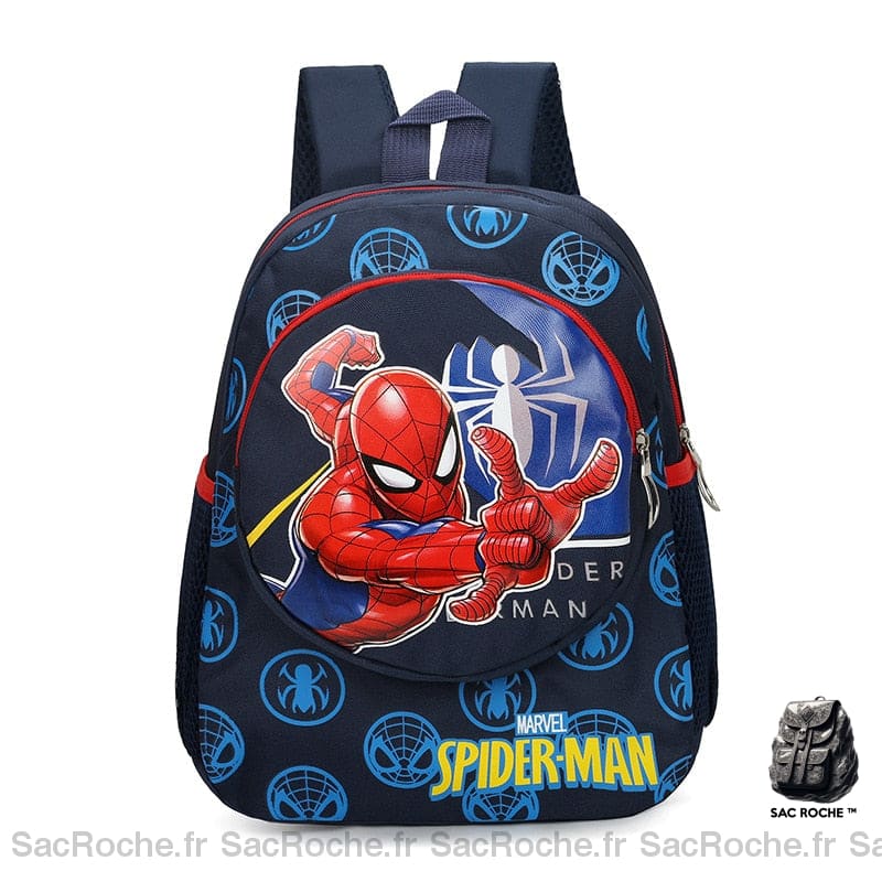Sac à dos Spiderman mignon et coloré bleu avec un fond blanc