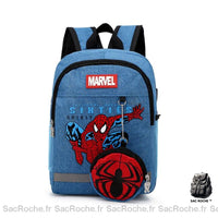 Sac à dos Spiderman effet jeans - originalité garantie - modèle Bleu - Sac Roche ™