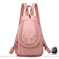 Sac à dos strass cuir PU rose - Sac Roche ™