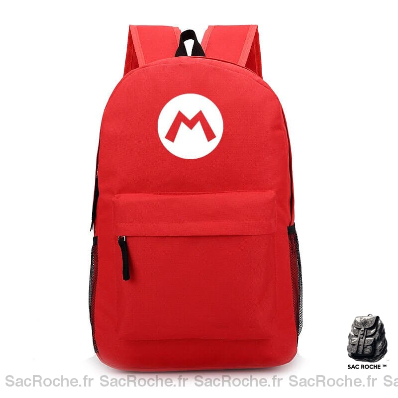 Sac à dos Super Mario couleur unie - Rouge - T-shirt Sac à dos scolaire