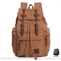 Sac à dos toile homme - modèle Beige - Sac Roche ™