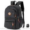 Sac À Dos Toile Vintage Collège Lycée Noir Sac Dos Vintage
