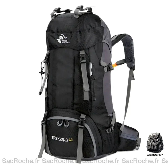 Sac À Dos Trek 60 L Noir Sac Randonnée